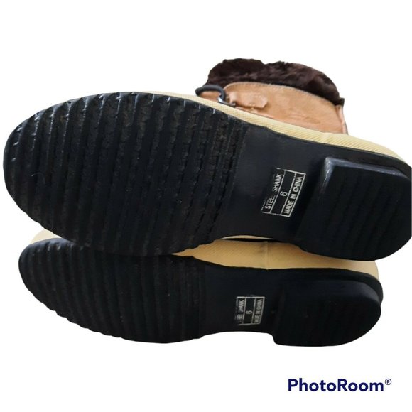 Sorrel Caribou Snow Boot Women’s Size 6 Brown Leather Felted Lace Up - Picture 4 of 4